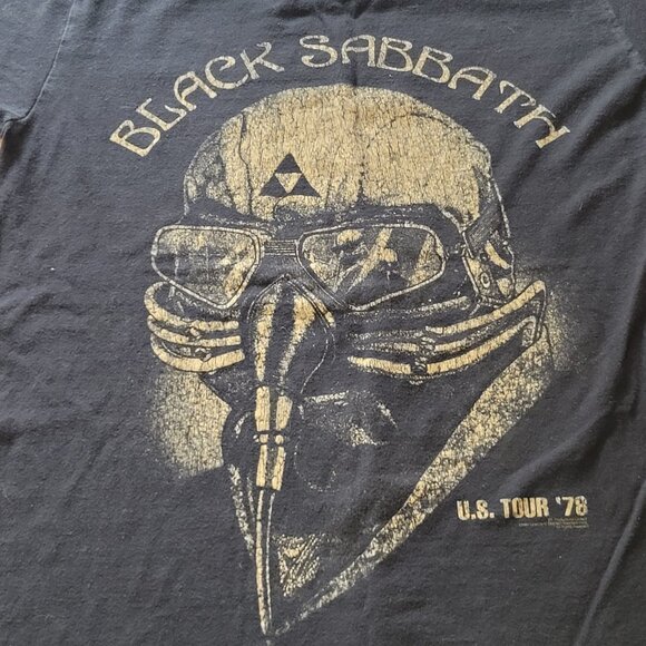 Small Vintage Black Sabbath Tultex Cotton Graphic Concert T Shirt - Picture 2 of 10
